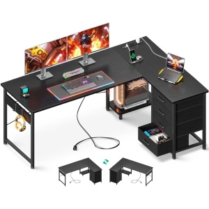 AODK L-Shaped Computer Desk, 55